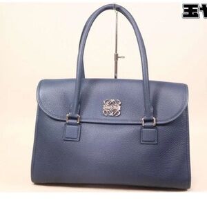 Loewe Navy Blue Satchel Bag